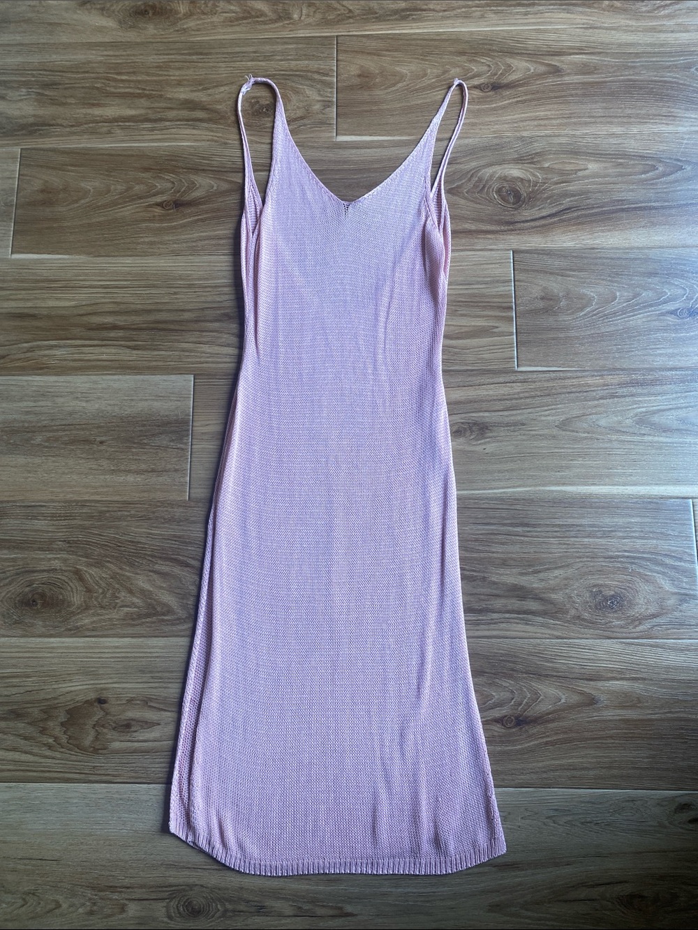 Women’s Pink beach cover -up Sleek V-NeckSpaghetti Strap